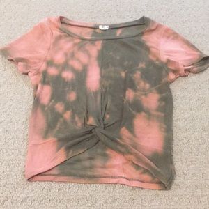 Garage scrunched tie dye t shirt🍂🌱